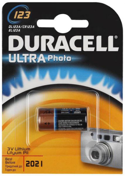 Батарейка Duracell Ultra CR123A (1шт. уп)