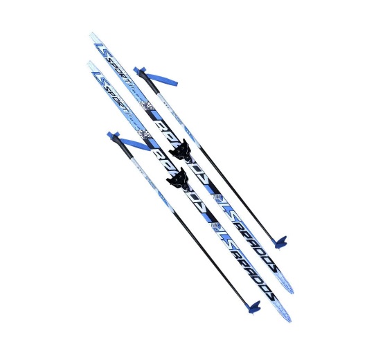 Комплект беговых лыж STC Brados LS Sport 3D черный/синий, 160