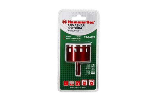 Коронка для дрелей и перфораторов Hammer DHS 53.0*65/5